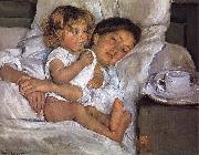 Breakfast on bed Mary Cassatt